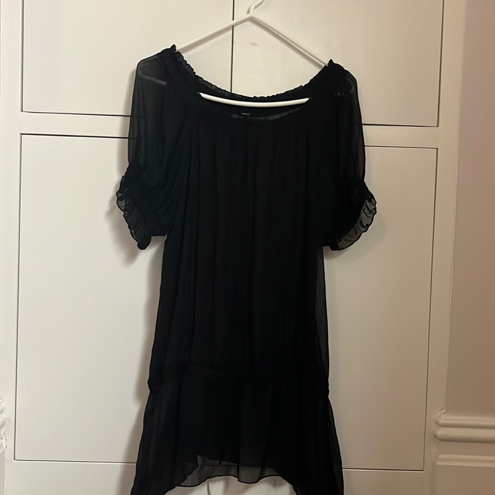 Black sheer tunic